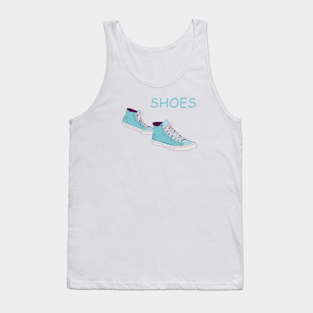 blue shoes Tank Top by enimu